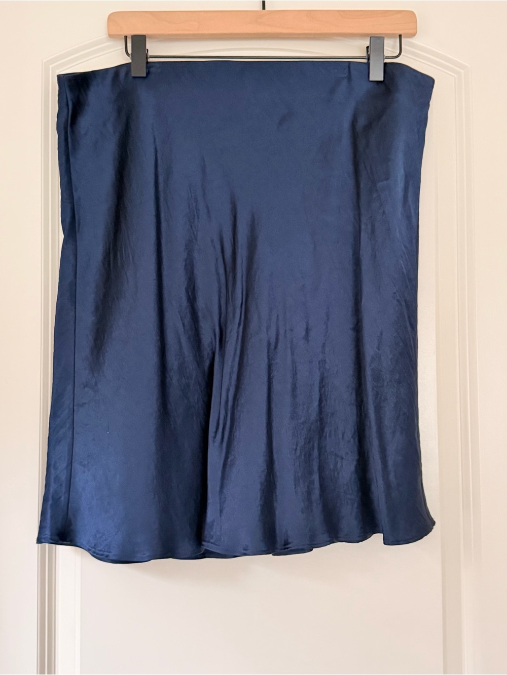 Babaton Navy Satin Mini Skirt